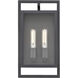 Agatha 2 Light 15.6 inch Textured Black Outdoor Wall Sconce